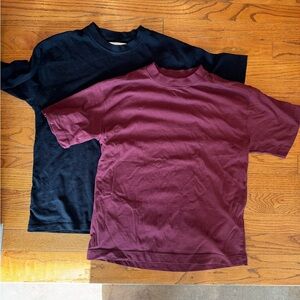 Zara Kids Short Sleeve Tees - Black and Burgundy